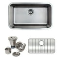 thumbnail image 1 of Wells Sinkware  Craftsmen Series 30-inch 18-gauge Undermount Single Bowl Stainless Steel Kitchen Sink Package, 1 of 5