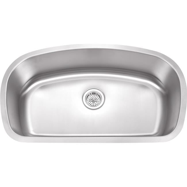 Wells Sinkware SSU3319-9 33 in. 18 Gauge Undermount Single Bowl Stainless Steel Kitchen Sink