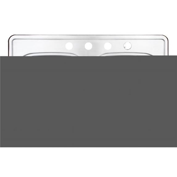 Wells Sinkware T33228-1 33 in. Halsted Series Top-Mount Stainless Steel 4-Hole Double Bowl Kitchen Sink - 20 Gauge