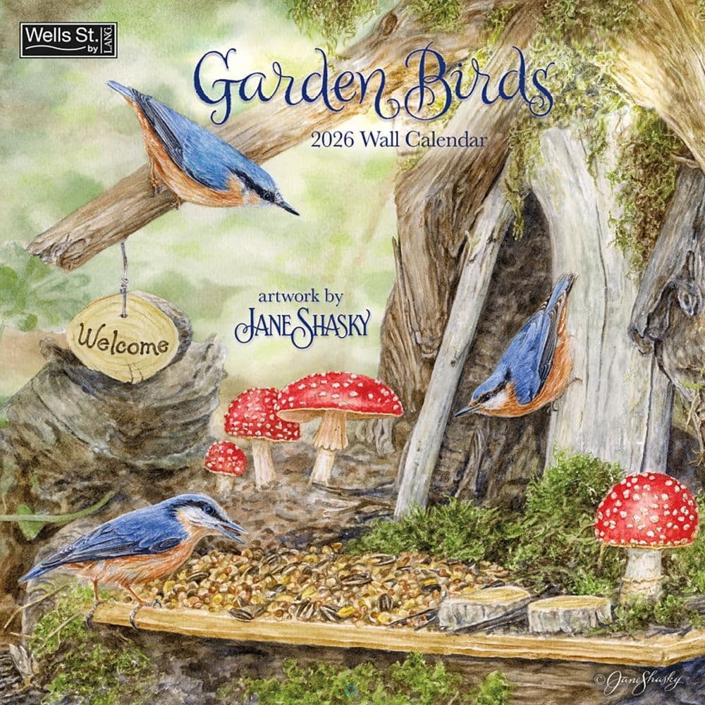 Wells Street by Lang, Garden Birds 2026 Wall Calendar Organizer, 12'' X ...