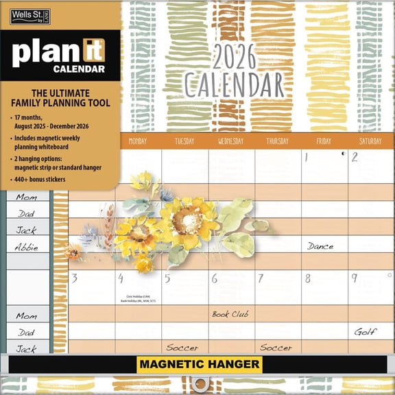 Wells Street by Lang, Watercolor Wonder 2026 Plan It Wall Calendar by Lisa Audit