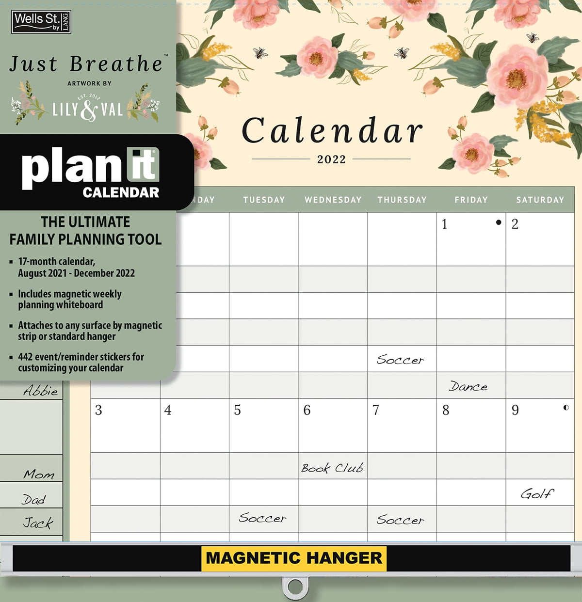 Wells Street By Lang, Just Breath Plan-It Plus Wall Calendar - Walmart.com