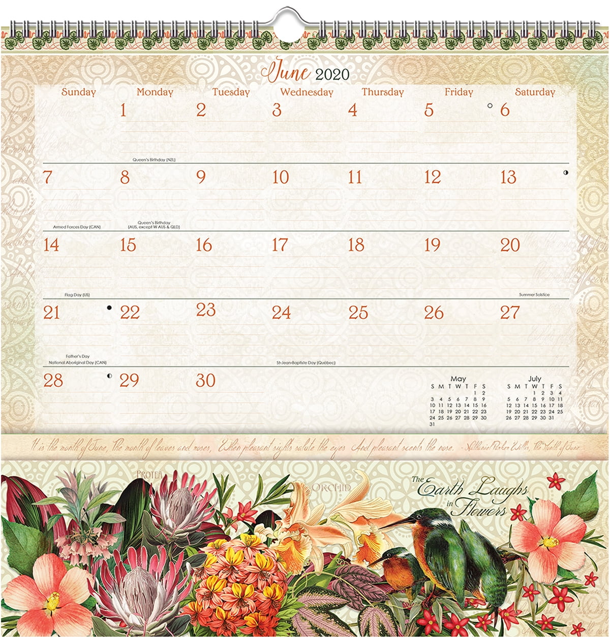 Wells Street by LANG, Botanical Gardens 2022 Note Nook Pocket Calendar