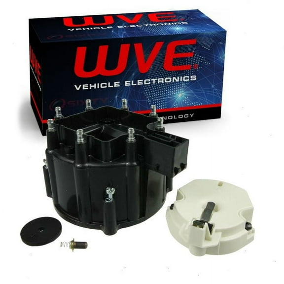 Wells WVE Distributor Cap & Rotor Kit compatible with Chevrolet Bel Air C10 C10 Suburban C20 C20 Suburban C30 Camaro Caprice Cor 4.3L 4.4L 4.8L 5.0L 5.7L 6.6L 7.4L L6 V8 1974-1990