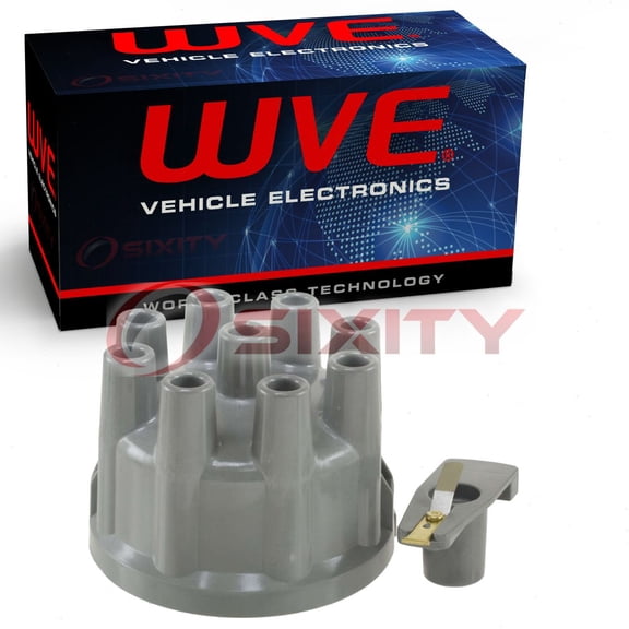 Wells WVE Distributor Cap & Rotor Kit compatible with Ford 300 Bronco Club Country Sedan Country Squire Courier Sedan Deliv 3.6L 4.3L 4.4L 4.5L 4.7L 4.8L 5.0L 5.1L 5.4L 5.8L 5.9L 6.4L 6.6L 6.7L 7.0L