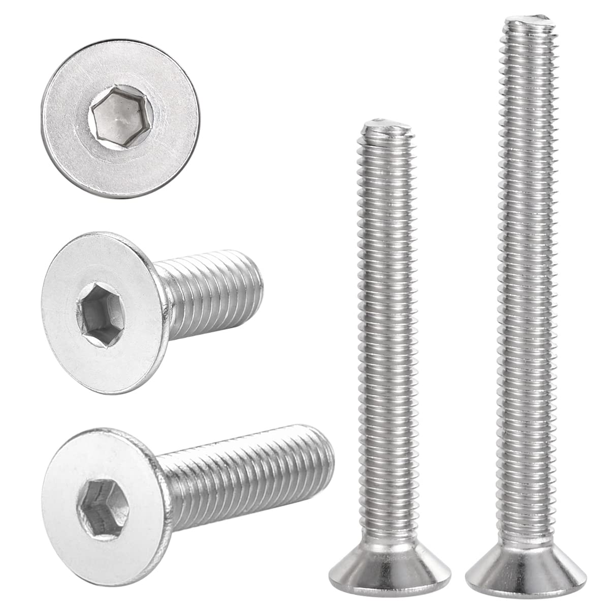 M10 X 20 Socket Countersunk Screws, Stainless Steel A2 (304), DIN - View #12