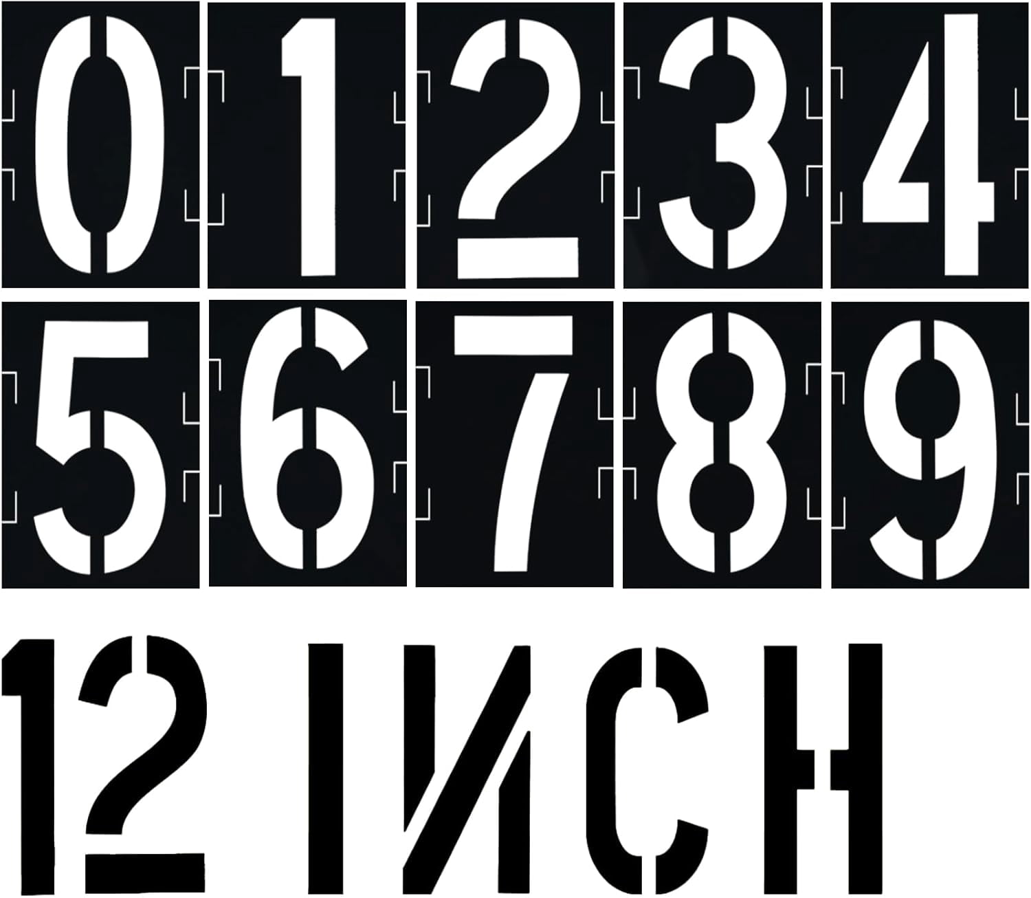 Wellsay 12 Inch Number Stencils Reusable Number Templates Interloc ...