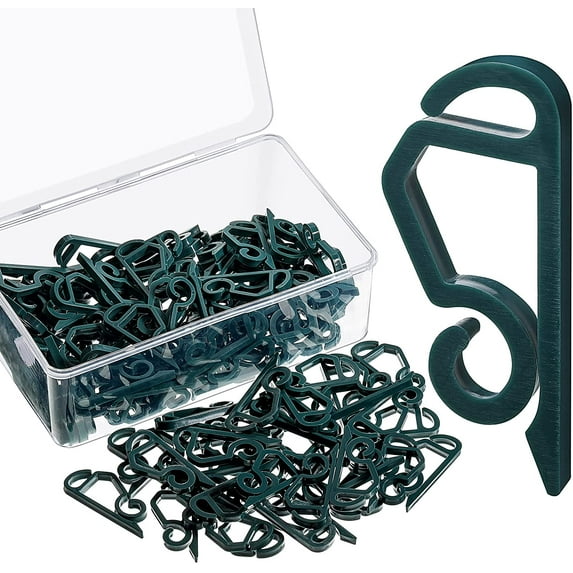 Wellsay 120 Pieces Christmas Light Clips Gutter Plastic Seasonal Weatherproof Clips Holiday Fence for Christmas Roof Tree Outside Hanging String
