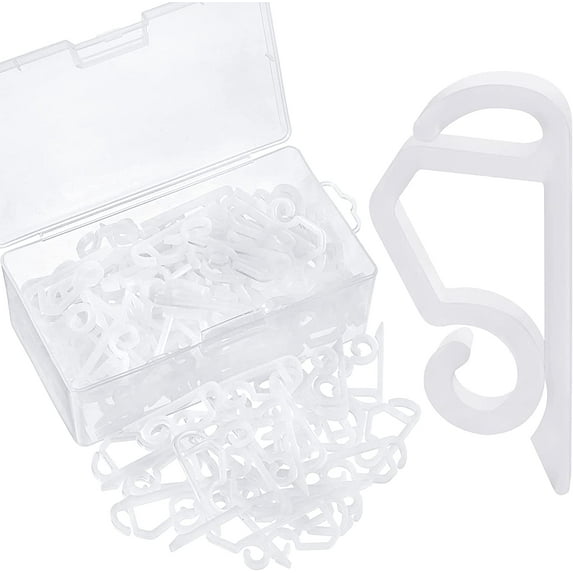 Wellsay 120 Pieces Christmas Light Clips Gutter Plastic Seasonal Weatherproof Clips Holiday Fence for Christmas Roof Tree Outside Hanging String