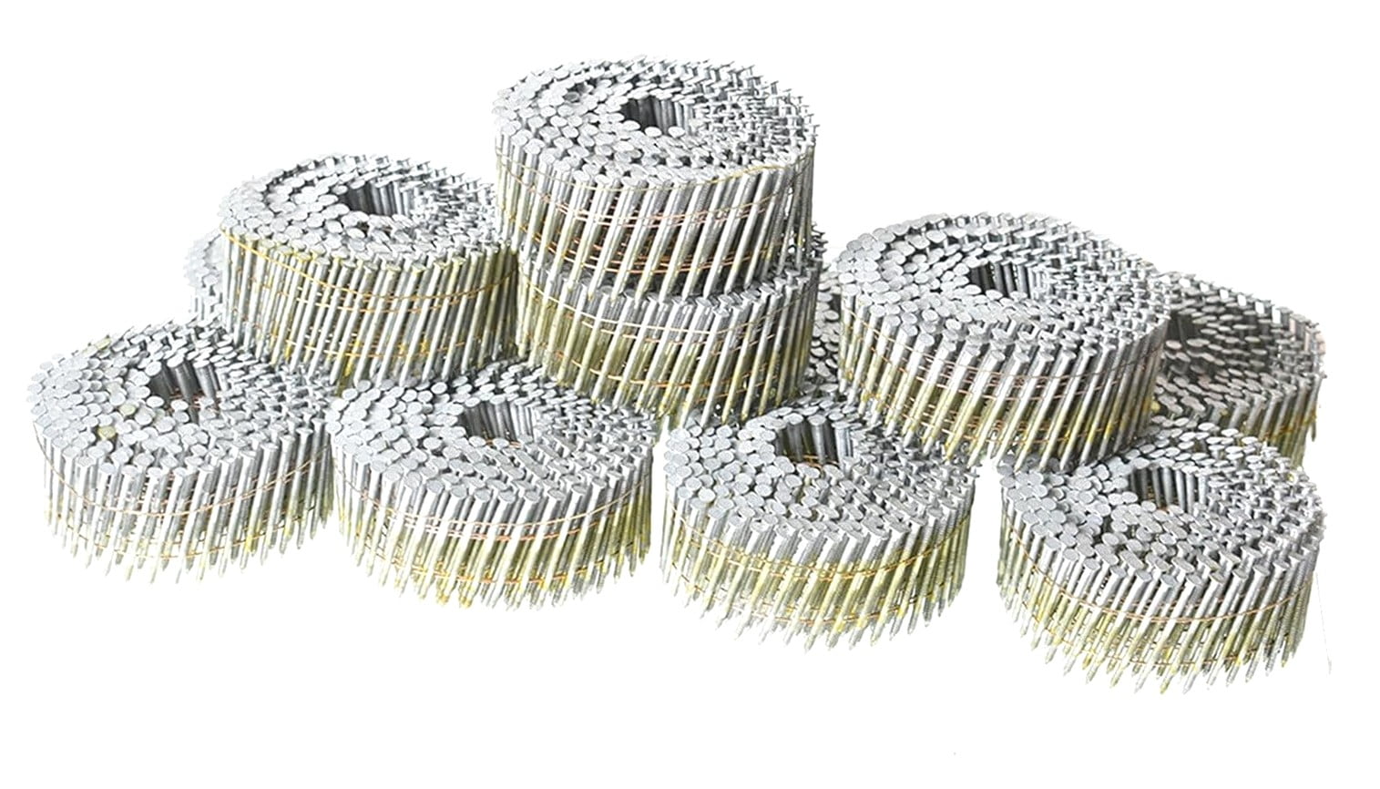 Wellsay 2-1/2-inch 0.092-inch collated wire coil siding nails, 15 ...