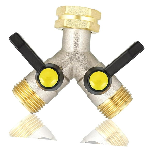 Wellsay 2-Way Splitter, Y-Valve Divider, 3/4” GHT Threads, High-Quality ...