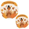 Wellsay 2PCS Thanksgiving Turkey Pumpkin Trivets Pot Holders Set and
