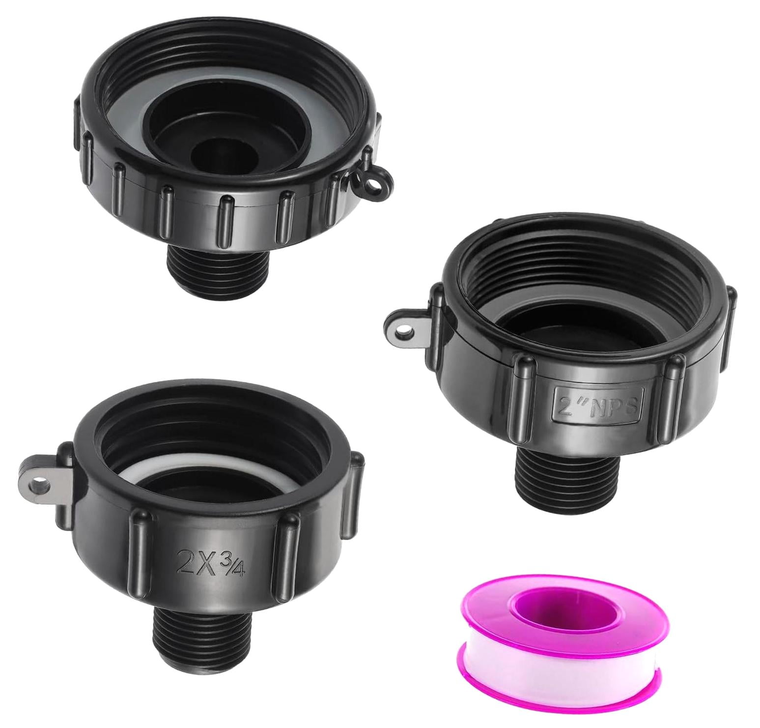 Wellsay 3-Size 275-330 gallon IBC tote drain connector, Water Hose Male ...