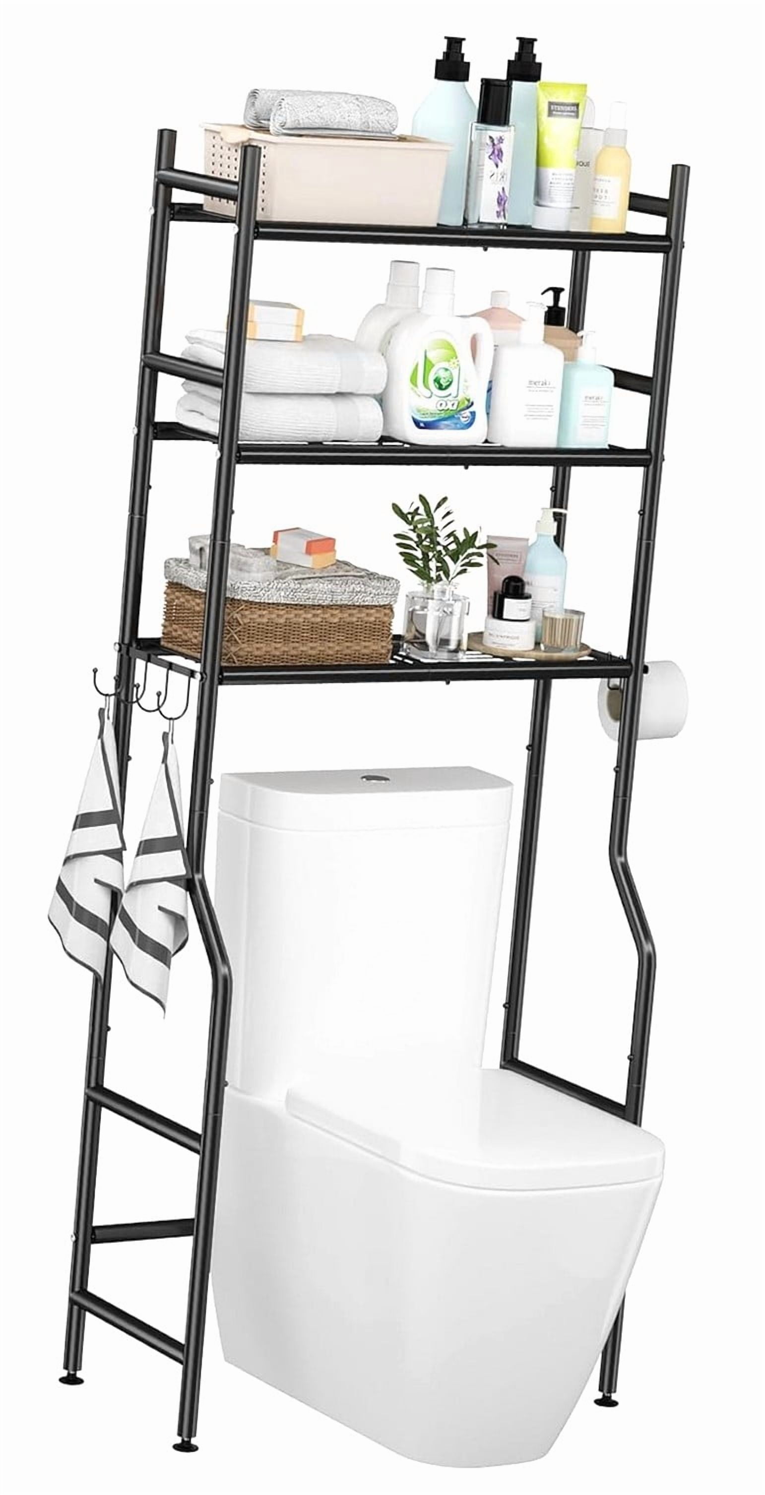 Wellsay 3-Tier Over The Toilet Storage, Bathroom Organizer Stand Over ...