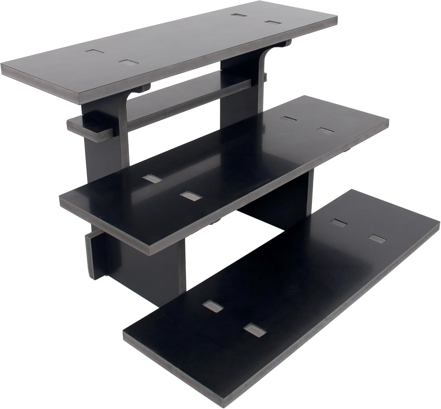 Wellsay 3-Tier Straight Retail Table Display Stand, Portable Display ...