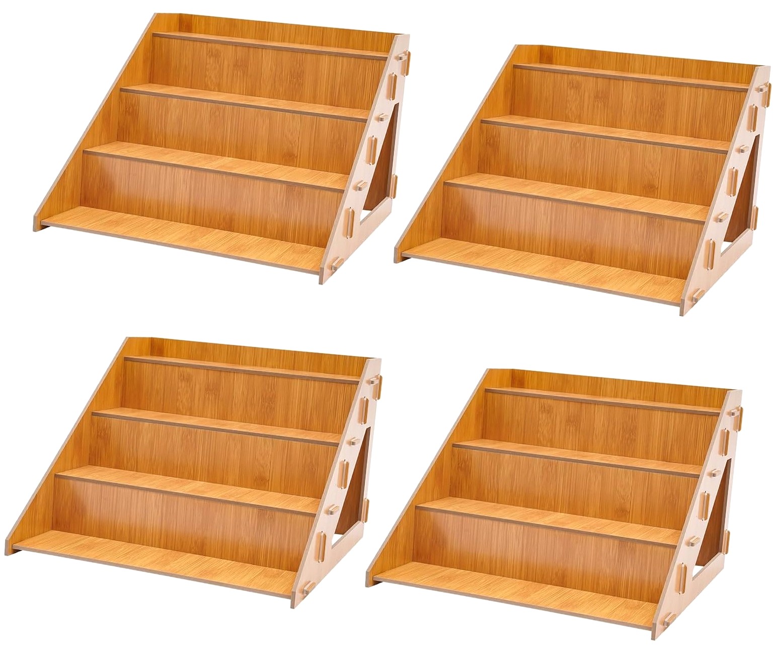 Tabletop Food Rack Wellsay 4 Pcs 4-Tier Retail Display Rack, Retail Stand, Versatile ...