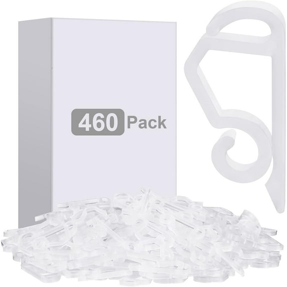 Wellsay 460 Pieces Christmas Light Clips Gutter Plastic Seasonal Weatherproof Clips Holiday Fence for Christmas Roof Tree Outside Hanging String Light
