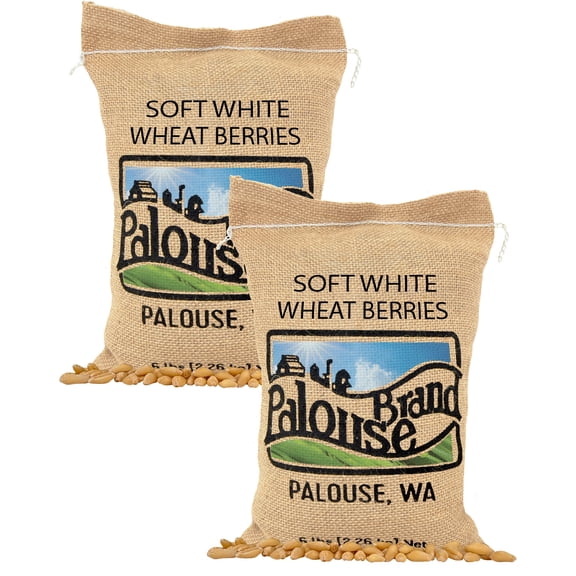 Palouse Brand Certified Glyphosate Residue Free Soft White Wheat Berries | 10 LBS | Family Farmed in Washington State | Non-GMO Project Verified | Kosher | Field Traced