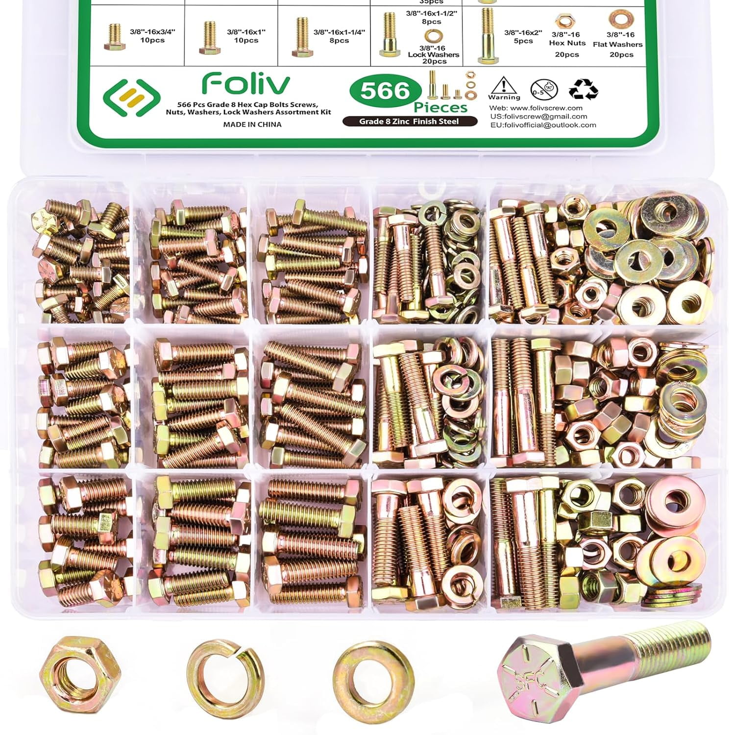 Keadic 120Pcs 1/4-20 5/16-18 Nut Inserts Assortment Kit with M6 M8