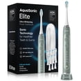 thumbnail image 1 of AquaSonic Elite Rechargeable Electric Toothbrush Set - ADA Accepted, 5 Modes, Travel Case, 8 Brush Heads (Green), 1 of 7
