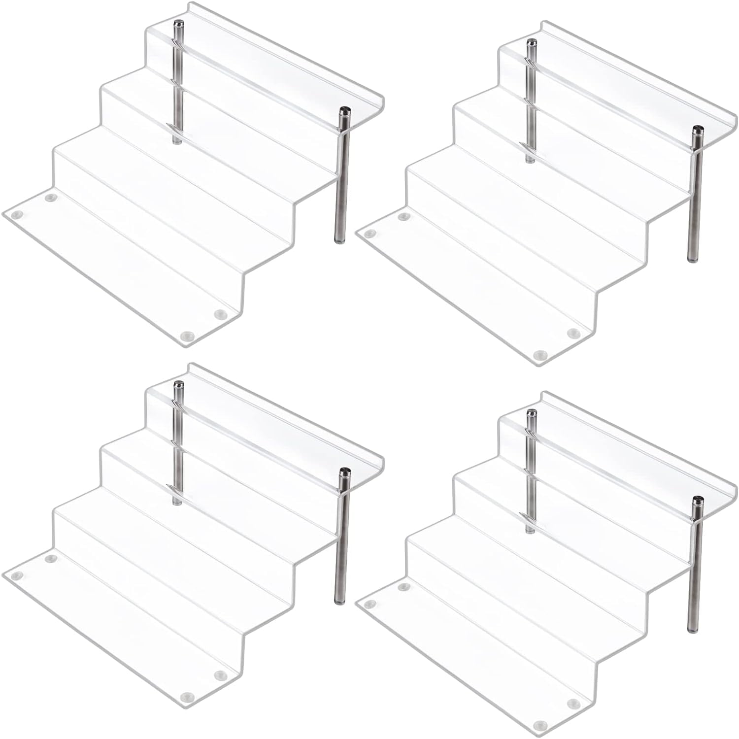 Wellsay Acrylic Display Risers Shelf for Pops gures, Clear 4-Step ...