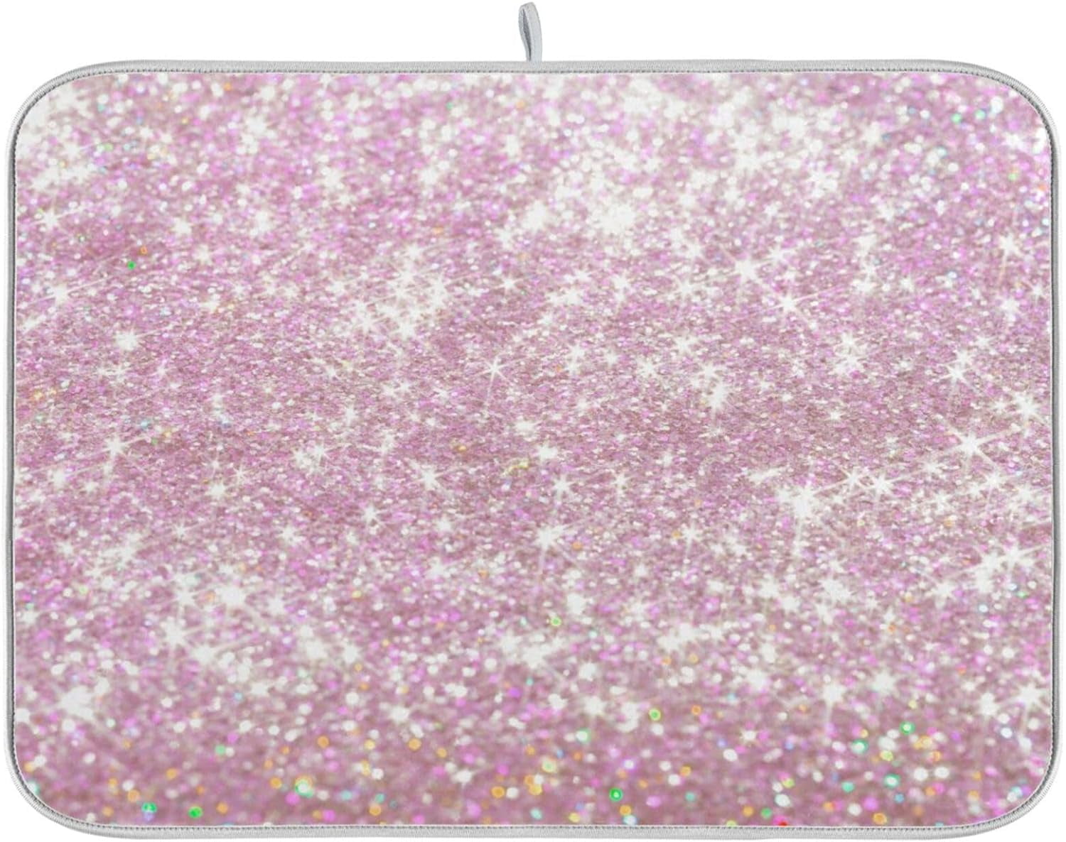 Wellsay Blink Pink Dish Drying Mat for Kitchen Counter,Super Quick