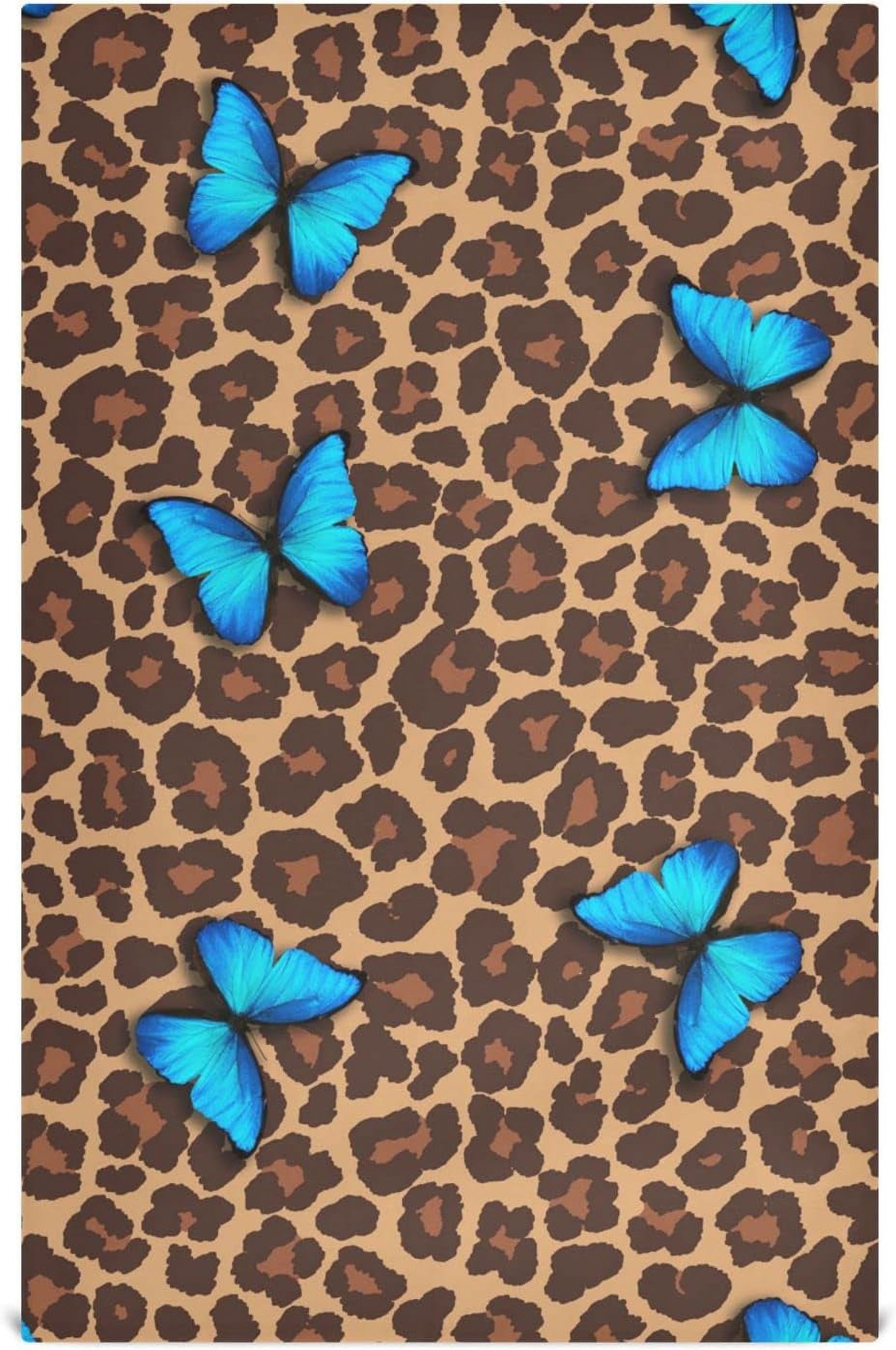 wellsay-blue-butterfly-leopard-cheetah-print-kitchen-towel-dish-towels