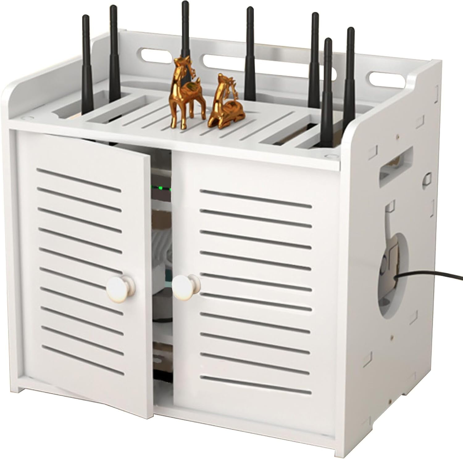 Wellsay Cabinet to Hide Router and Modem - 3 Layer Wi Box Hider, Wooden ...
