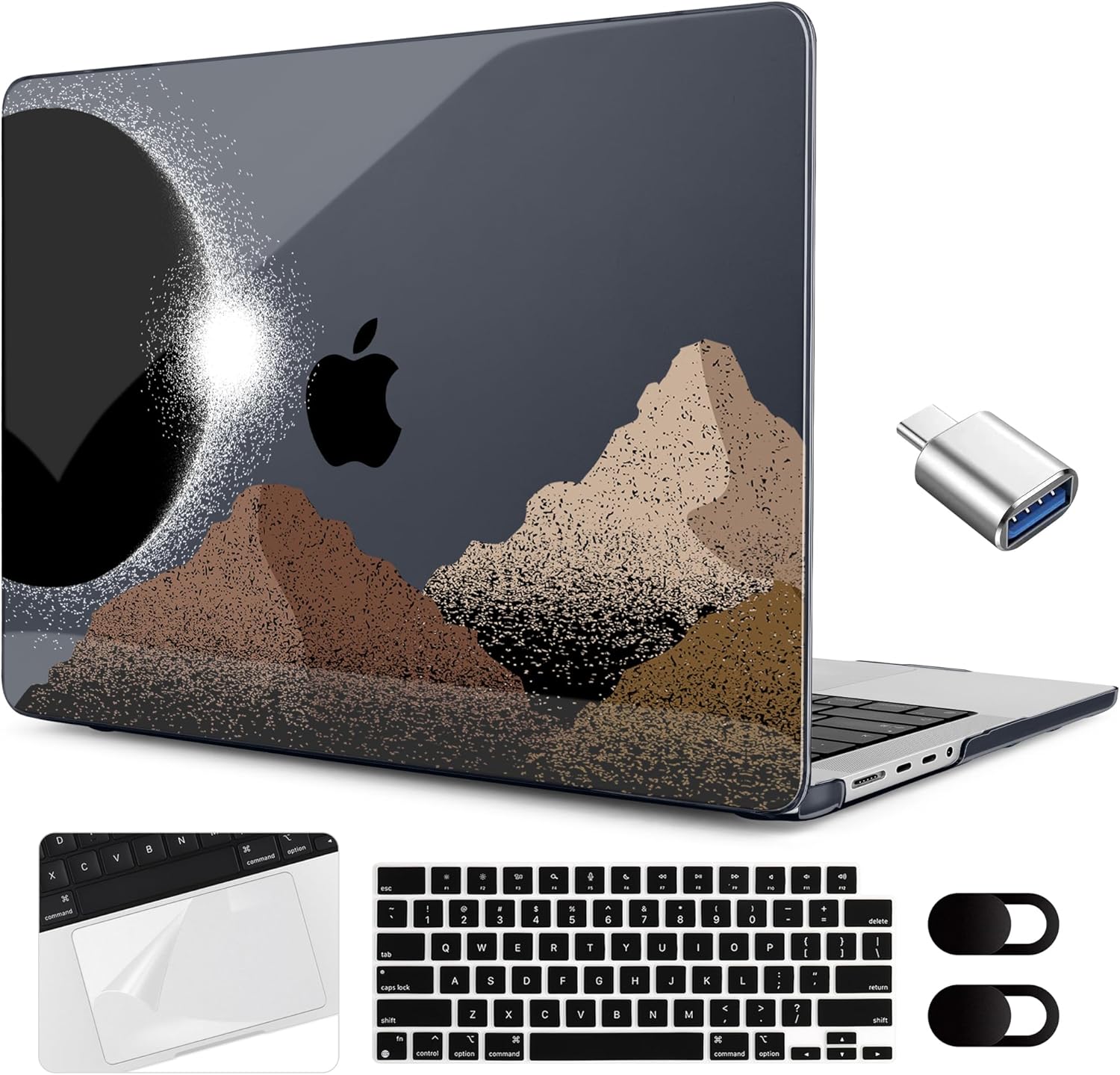 UESWILL Compatible With 2021 2022 2023 2024 MacBook Pro 16 Inch M4 M3 M2 M1 Pro Max Chip Model A3403 A3186 A2485 A2780 A2991 Matte Case Cover Microfiber Cloth, Gray