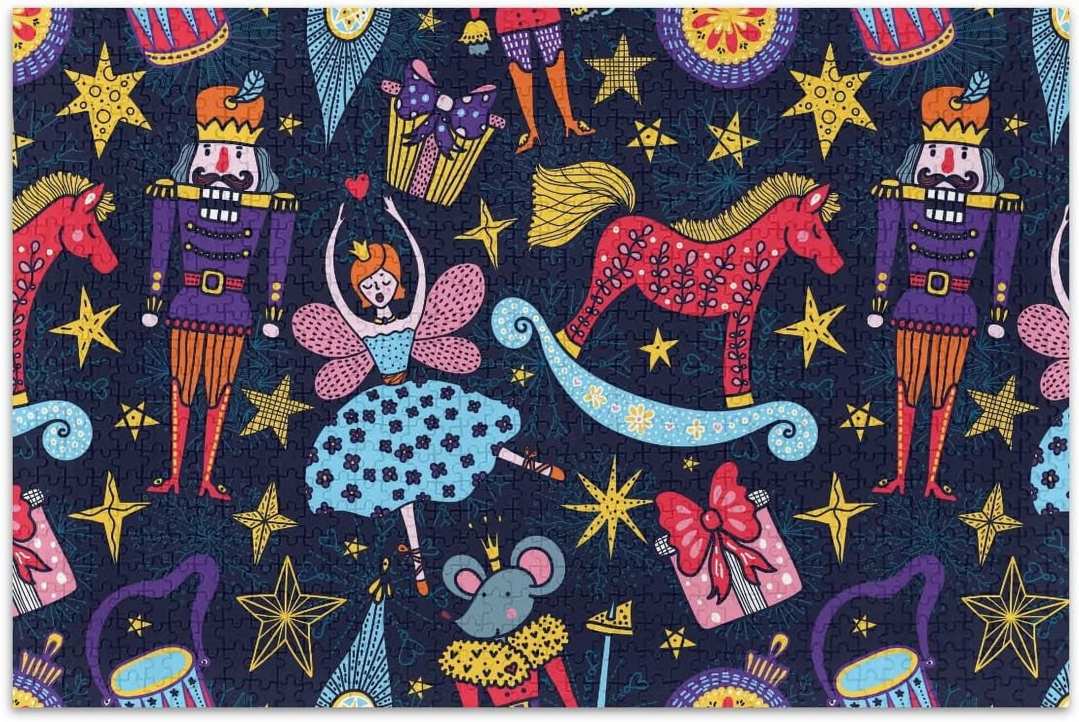 Wellsay Christmas Nutcracker Jigsaw Puzzles 500 Piece for Adults Large