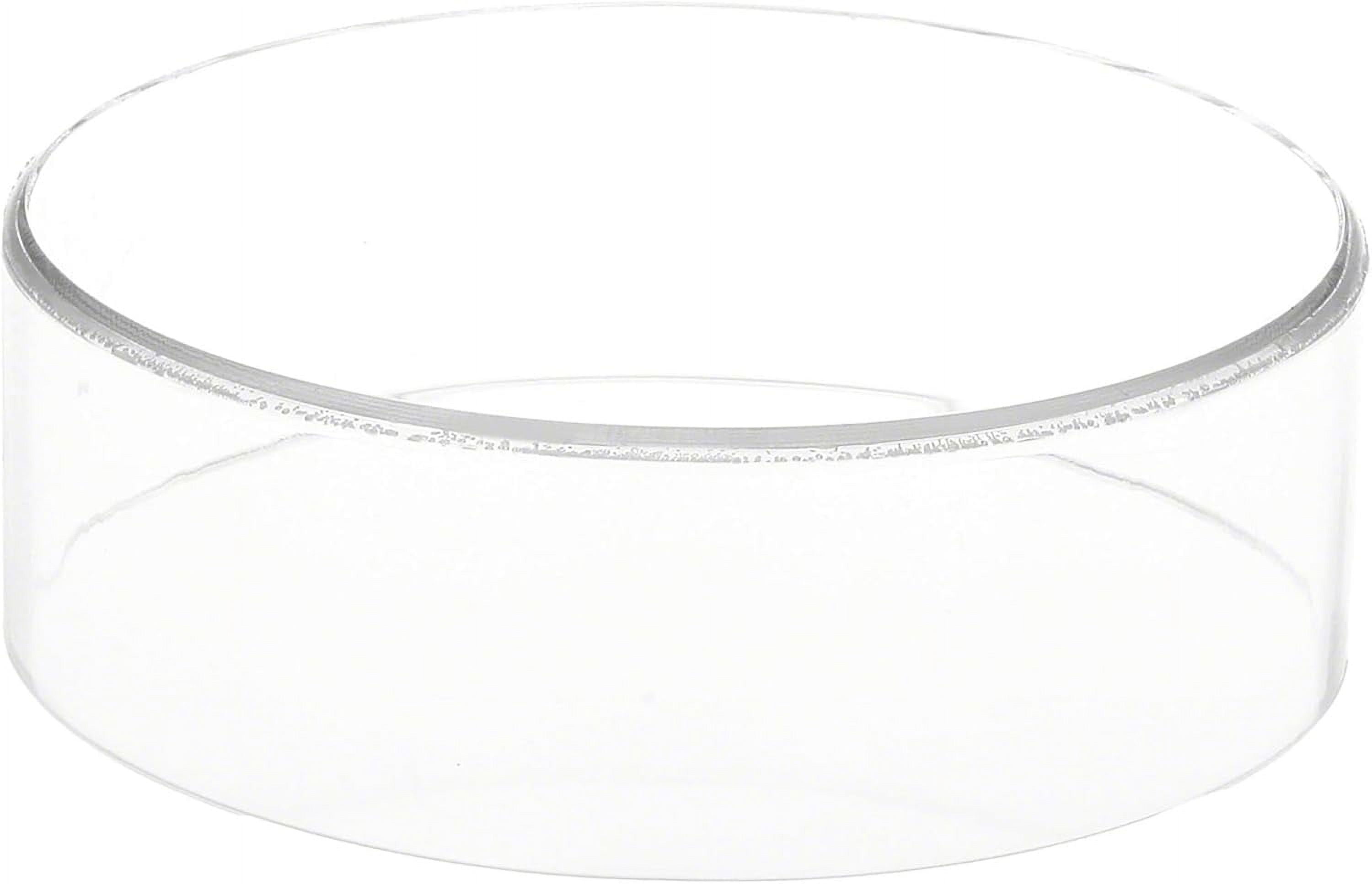 Wellsay Clear Acrylic Round Cylinder Display Riser, 2" H x 6" D (2 Pack ...