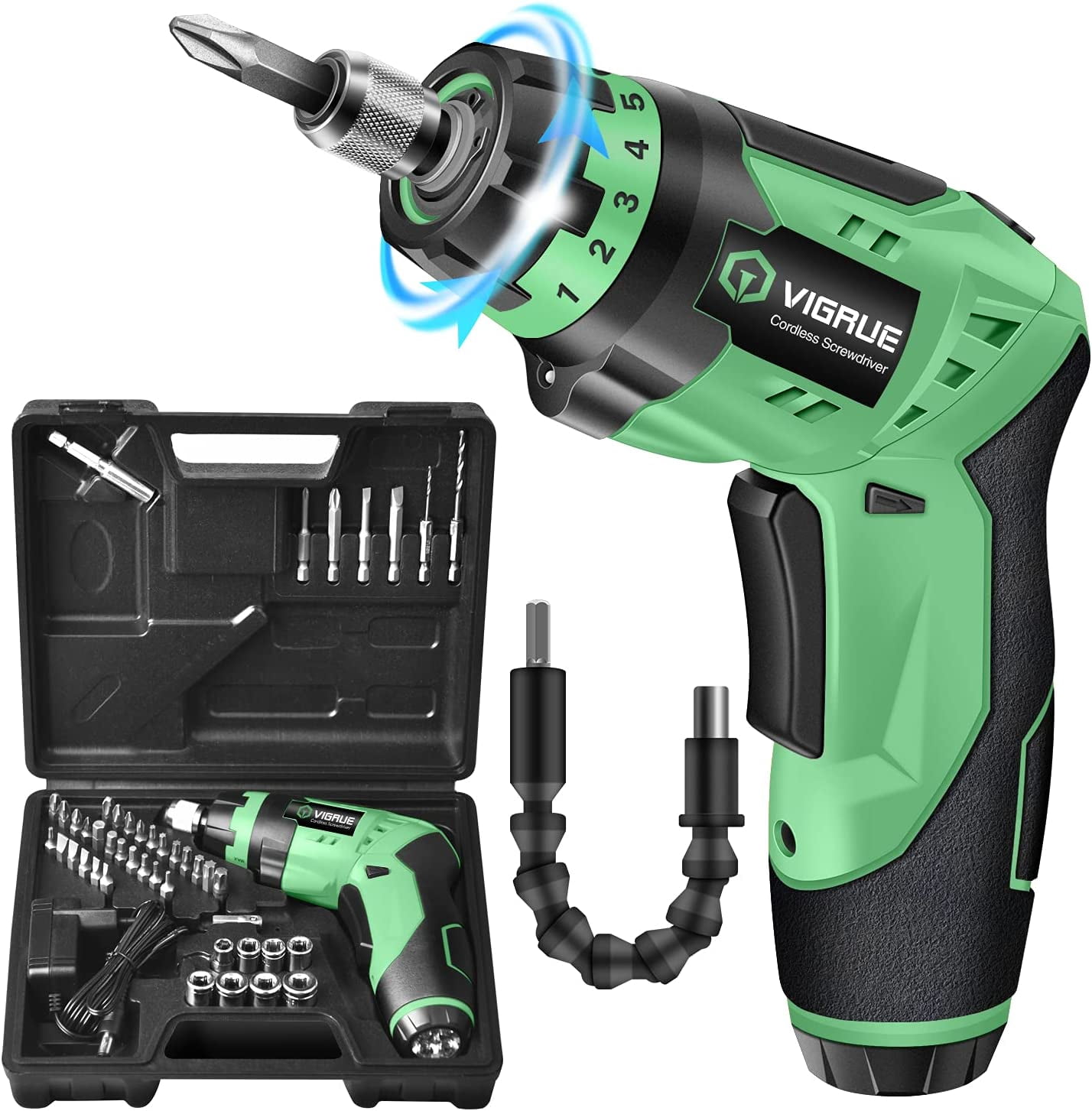 Wellsay Cordless Screwdriver, Rechargeable Electric Screwdriver with ...