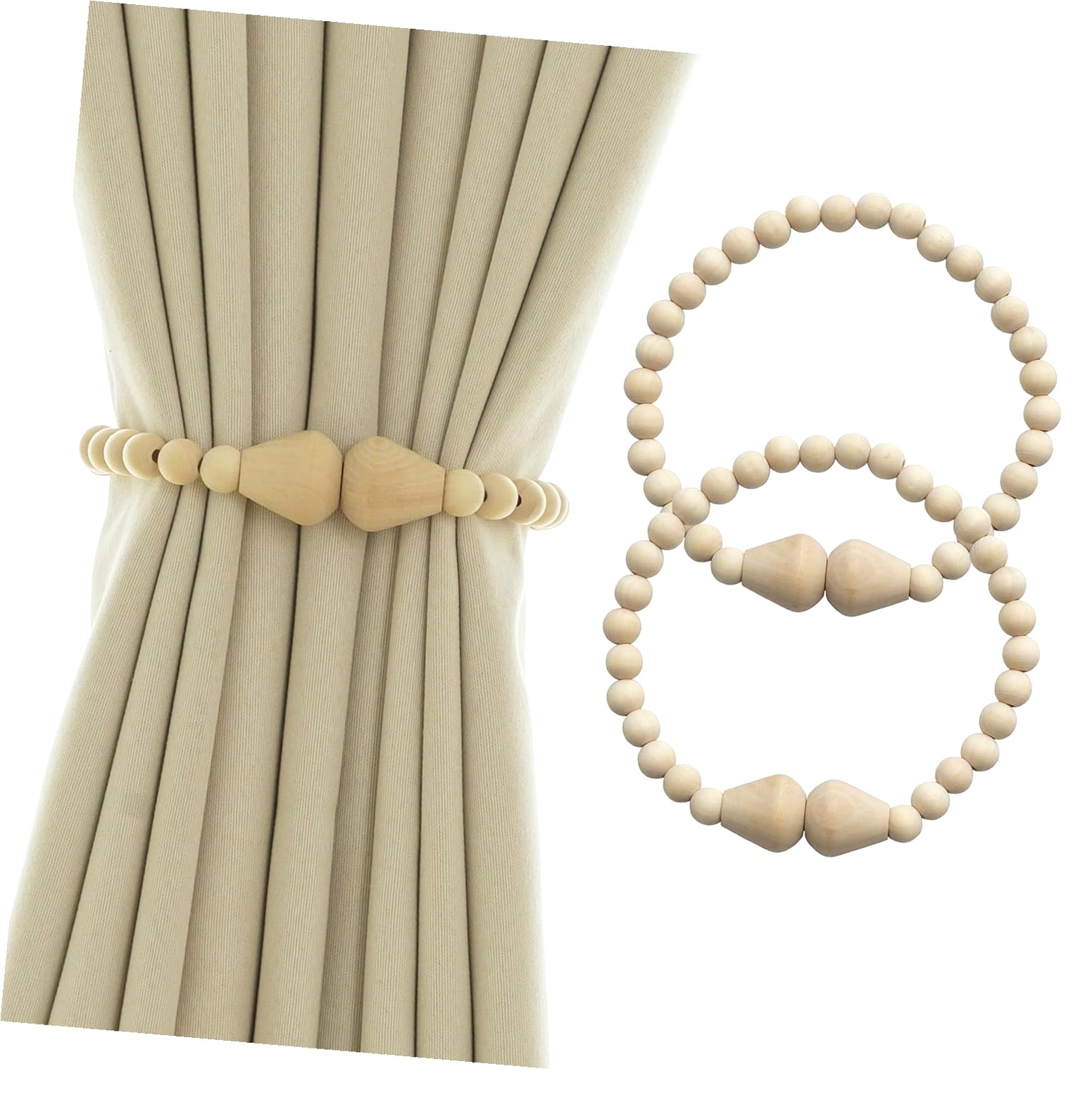 Beaded Curtain Tie Backsnull