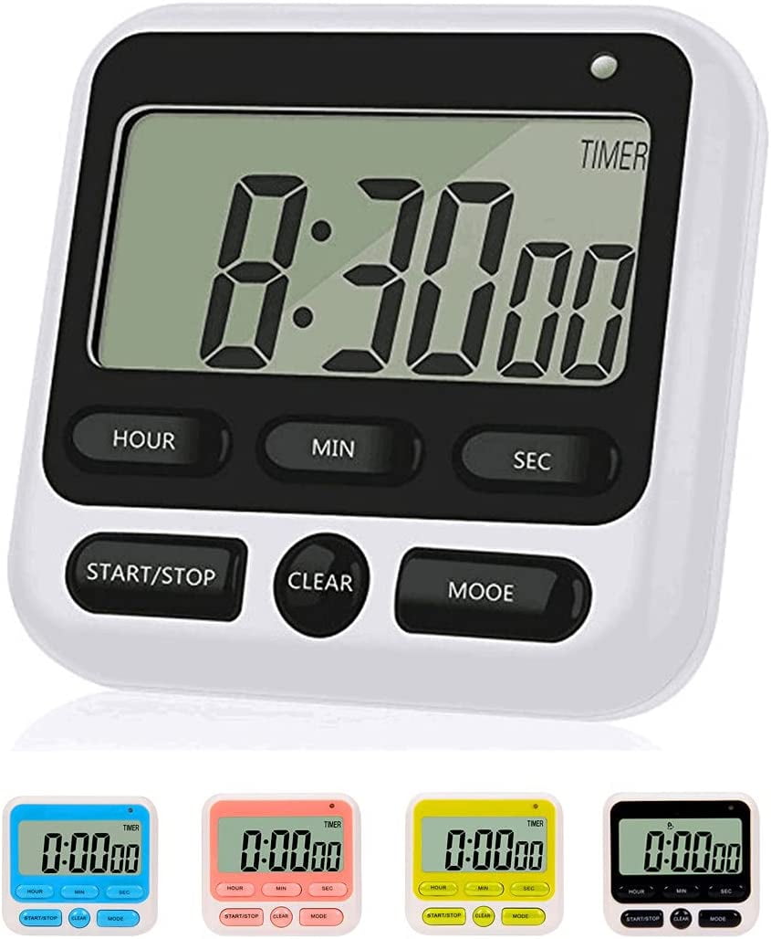 Wellsay Digital en Timer with Mute/Loud Alarm Switch ON/Off Switch, 12 ...