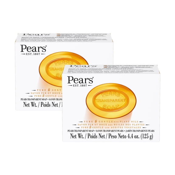 Pears with Glycerin and Natural Oils, Bar Soap, Amber, 2 pc
