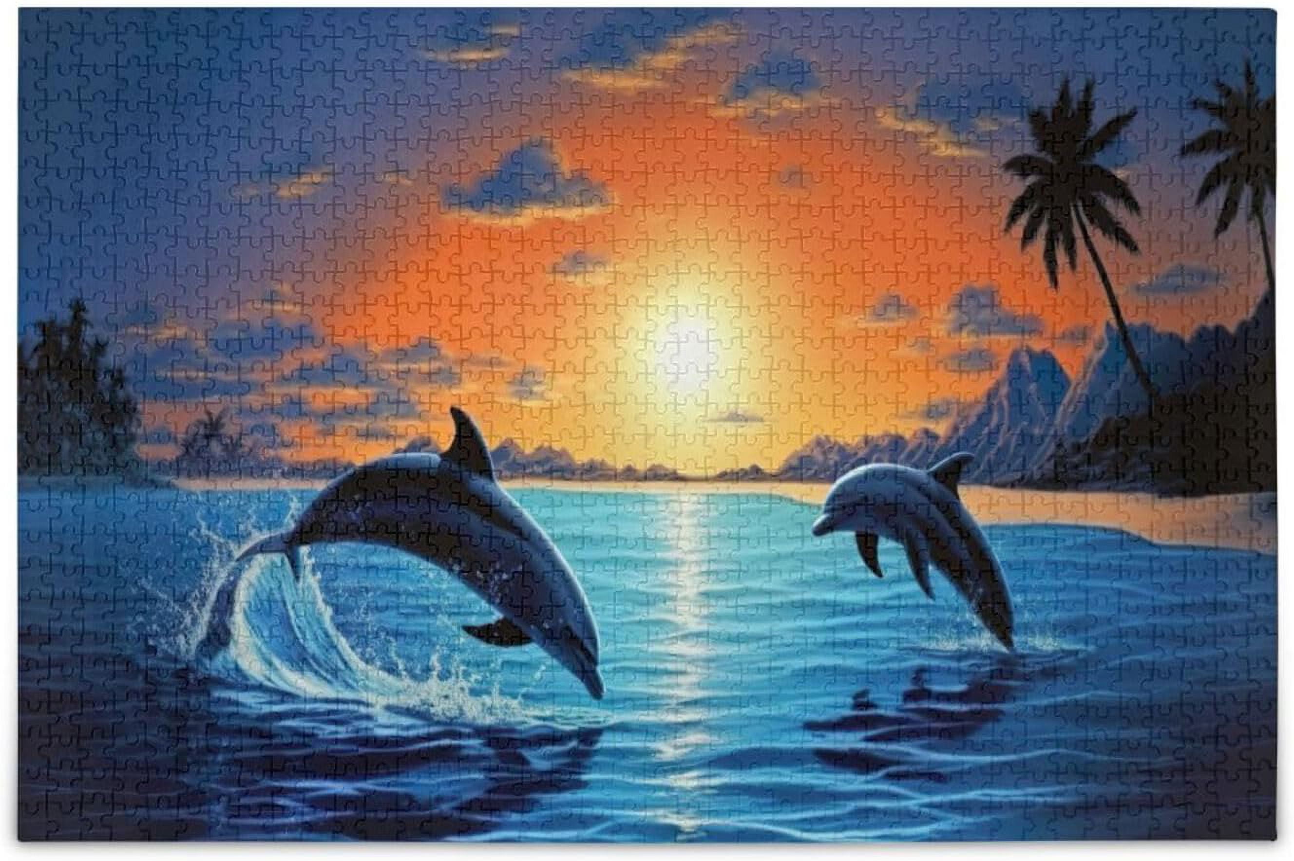 Wellsay Dolphin Jigsaw Puzzles for Adults 500