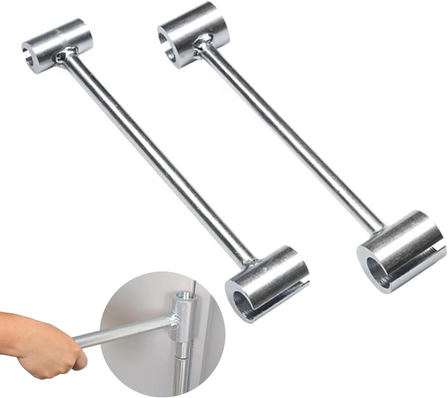 Door Hinge Adjustment Tool 2-Pack – Gap Adjusting Wrench For Fire, Cleanroom & Security Doors – Fits 14-18mm & 23-25mm Flag Hinges, Steel Construction