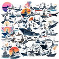 thumbnail image 1 of Hand - drawn Warship Theme Stickers, Waterproof Warship Theme Sticker for Water Bottle Laptop Phone Cases Planner Skateboard Luggage Helmet Party Favor Decor, Ideal for Adults Teens Teacher Rewards, 1 of 9