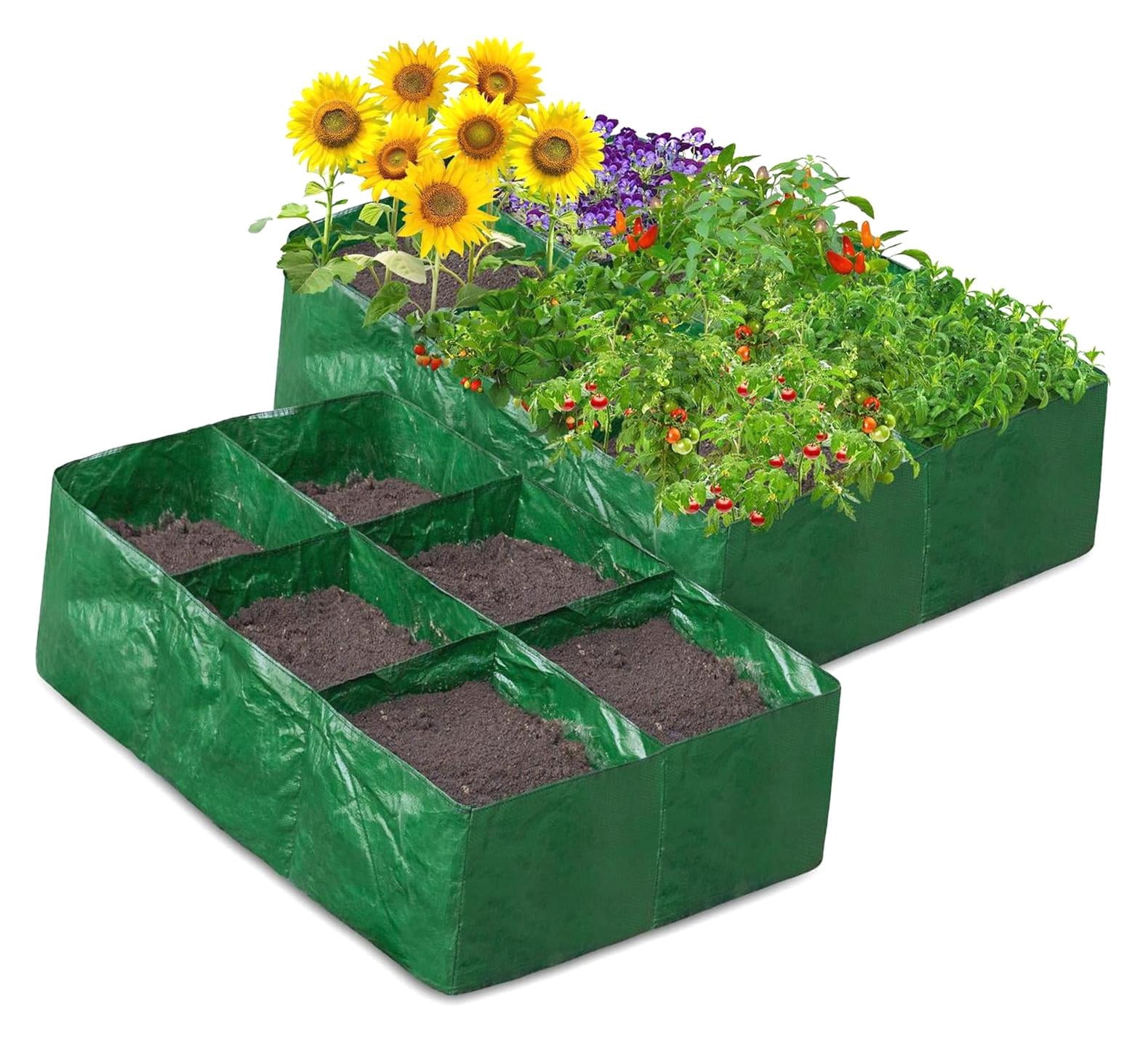 Wellsay Fabric 2 Pack Fabric Garden Raised Bed With 6 Photo Inspiration
