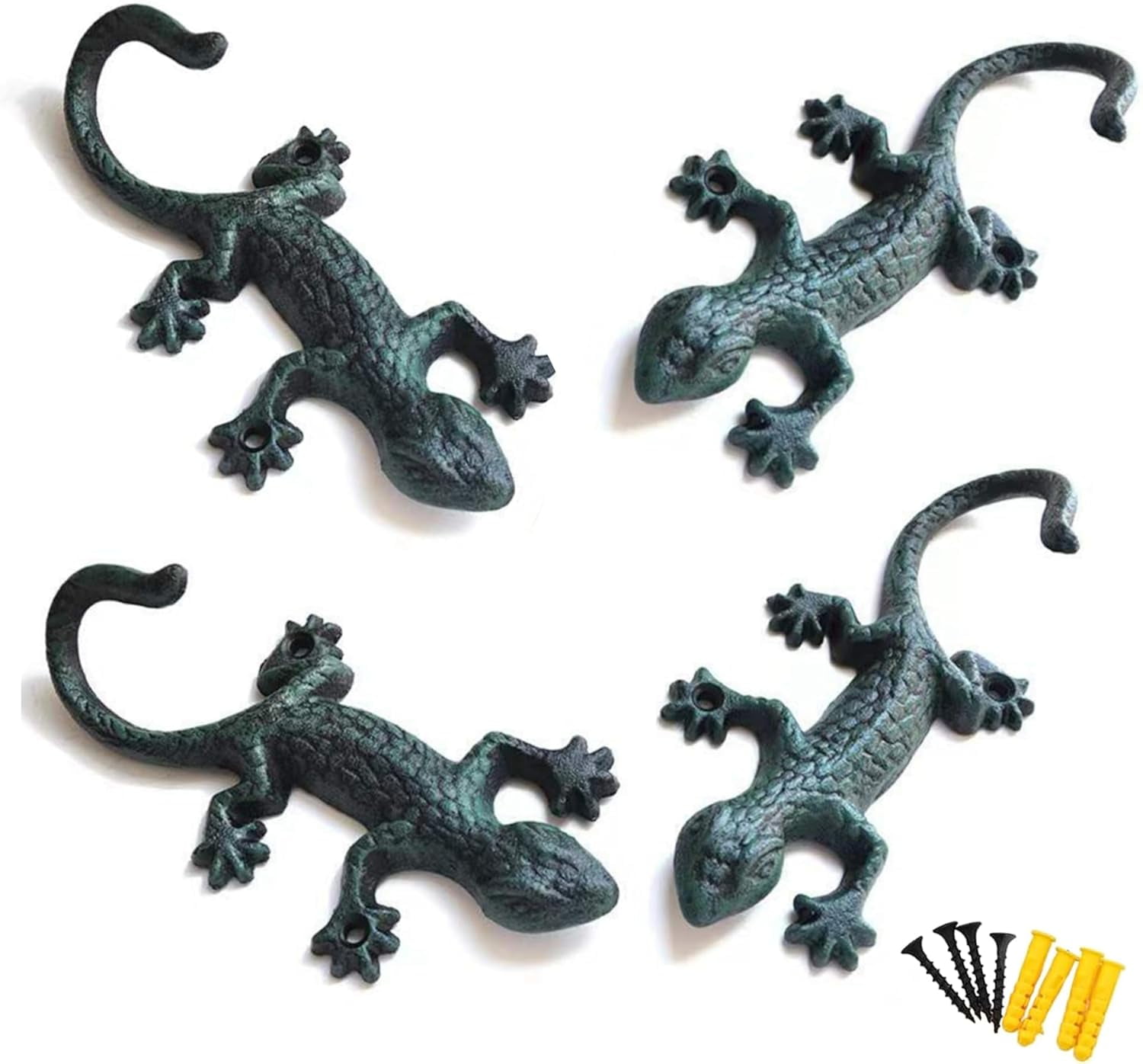 Wellsay Fun Cast Iron Outdoor Towel Hooks Hooks, Cool Gecko Pool Towel ...