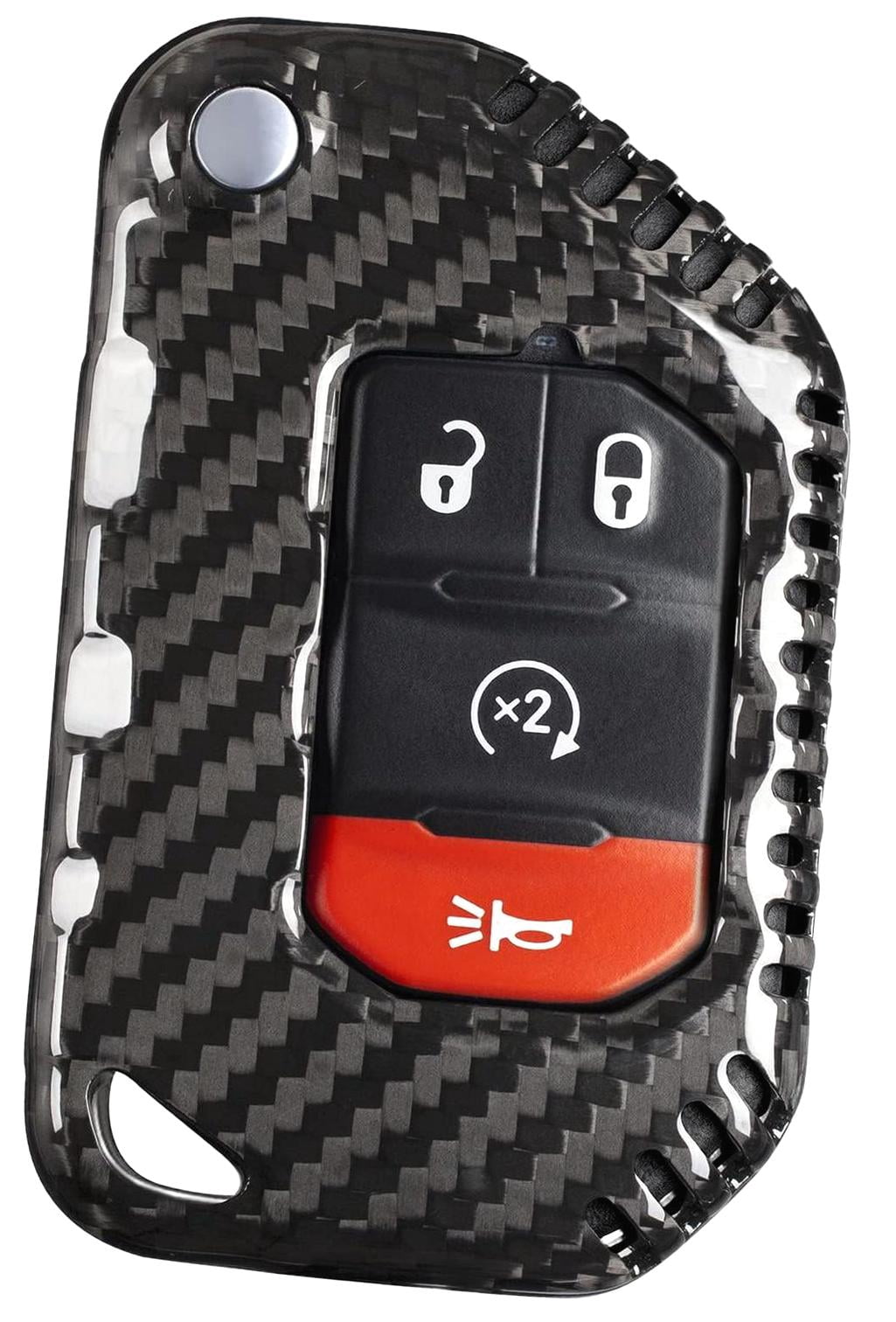 Wellsay Genuine Carbon Fiber Key Fob Cover, Protector for JL JLU ...