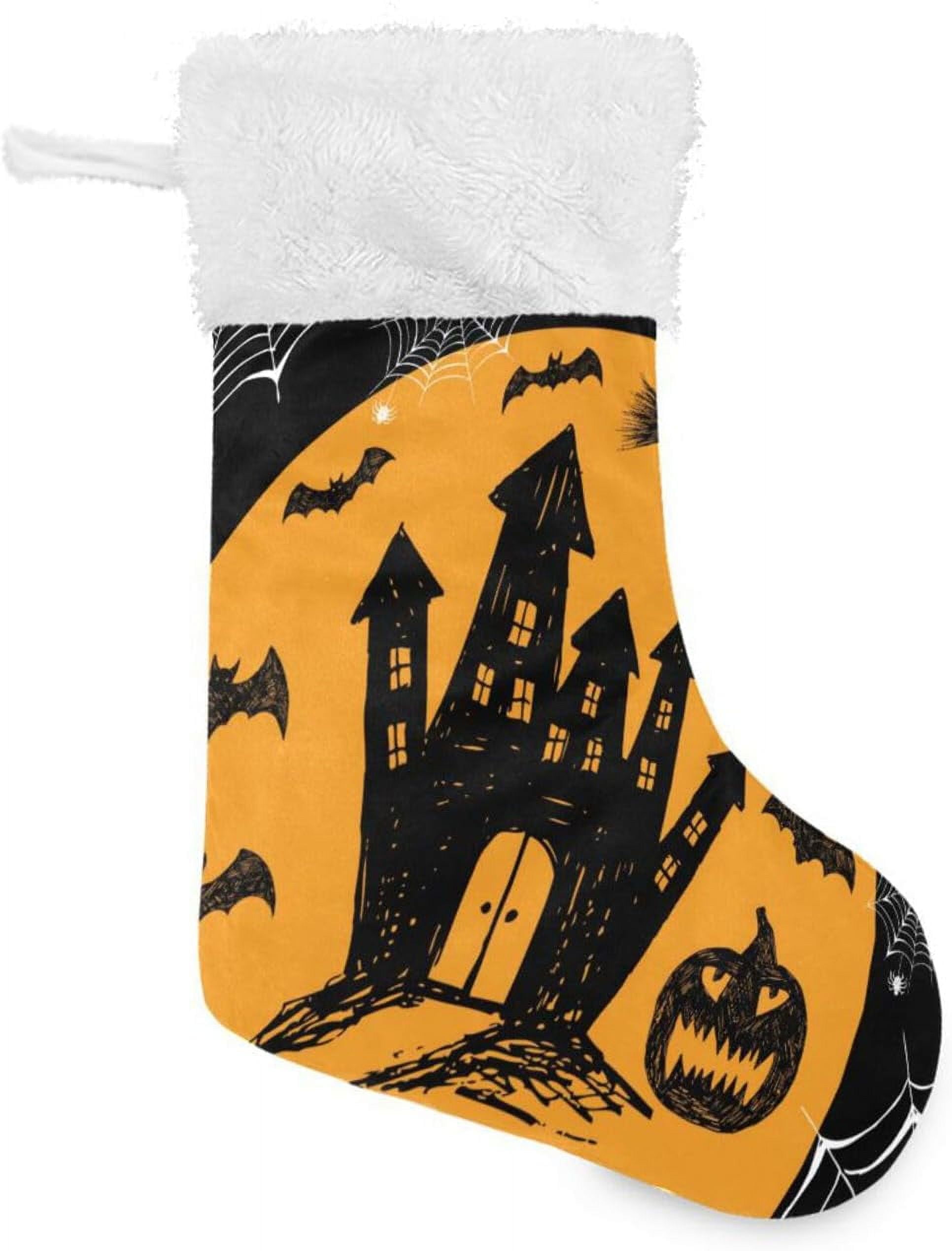 Wellsay Halloween Castle Pumpkin Bat Christmas Stockings Christmas ...