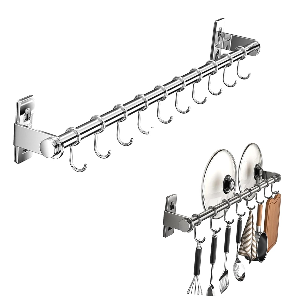 Wellsay Hanging Wall Mount Wall Mount, Kitchen Organizer Storage for ...