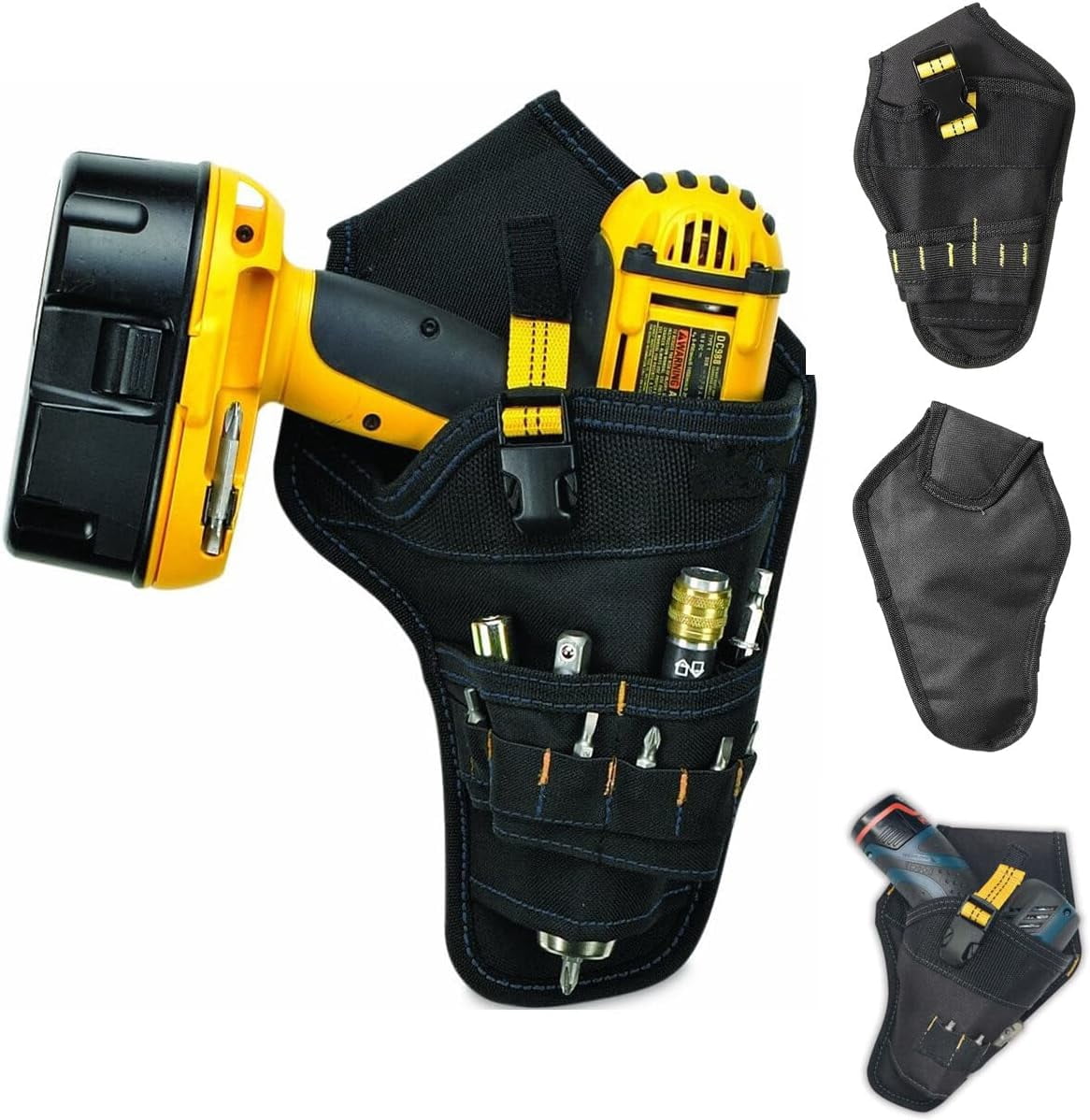 Drill Holster Tool Modular Drill Pouch Multifunctional Belt Holder With Safety Rope For Impact Driver
