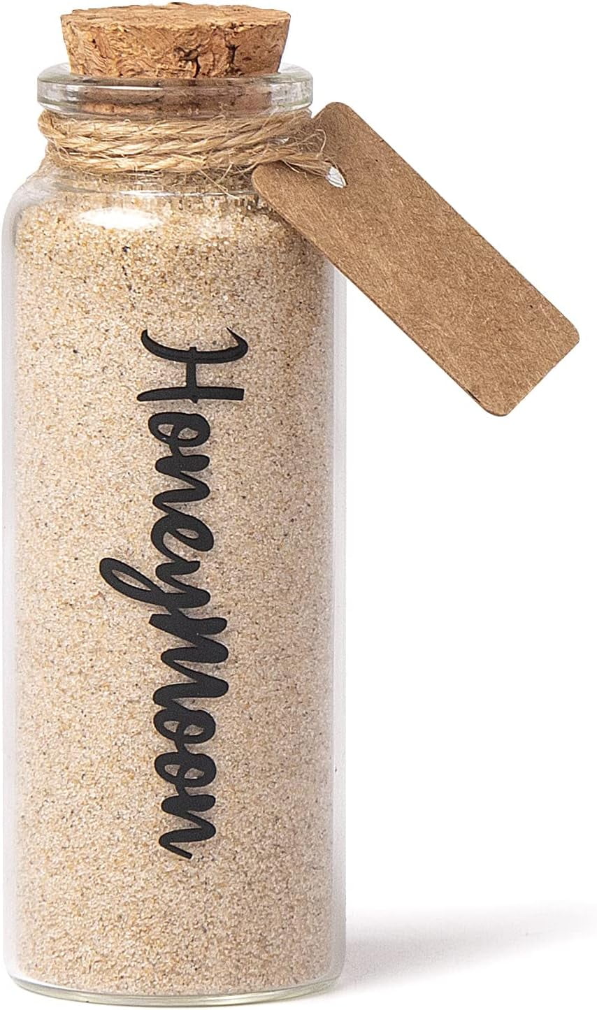 Wellsay Honeymoon Sand Keepsake Jar，Bridal Shower, Wedding, Engagement, Honeymoon, Travel Gift for Couples, Newlywed, ance(Gift Box Includes) - 100ml Round Shape Glass - Walmart.com