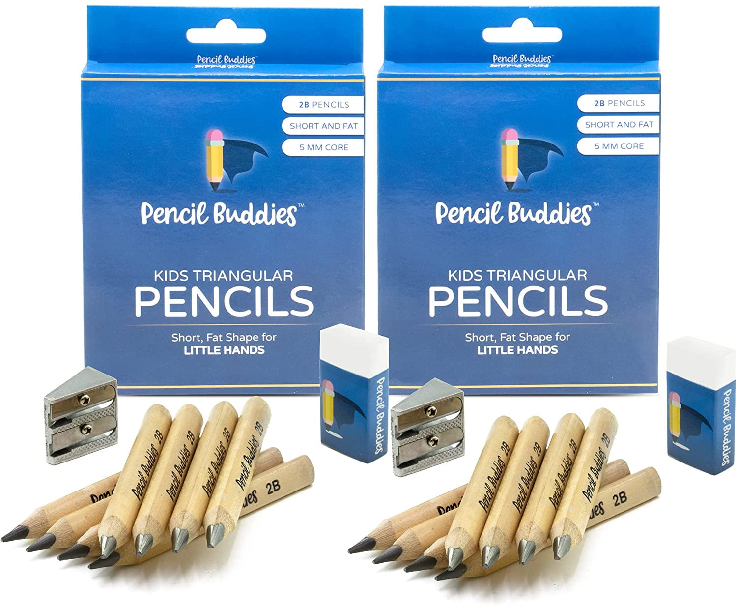 Wellsay Jumbo Kids Triangle Pencils for Preschoolers, Kindergarten ...