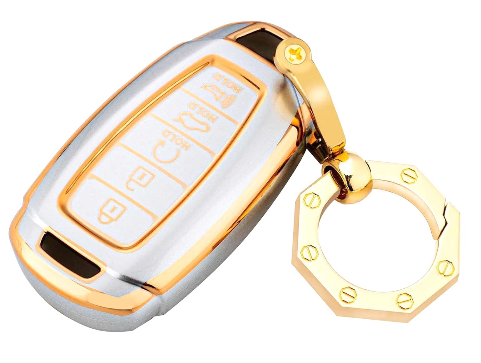 Wellsay Key Fob Cover Case with Keychain for Palisade Elantra GT ...