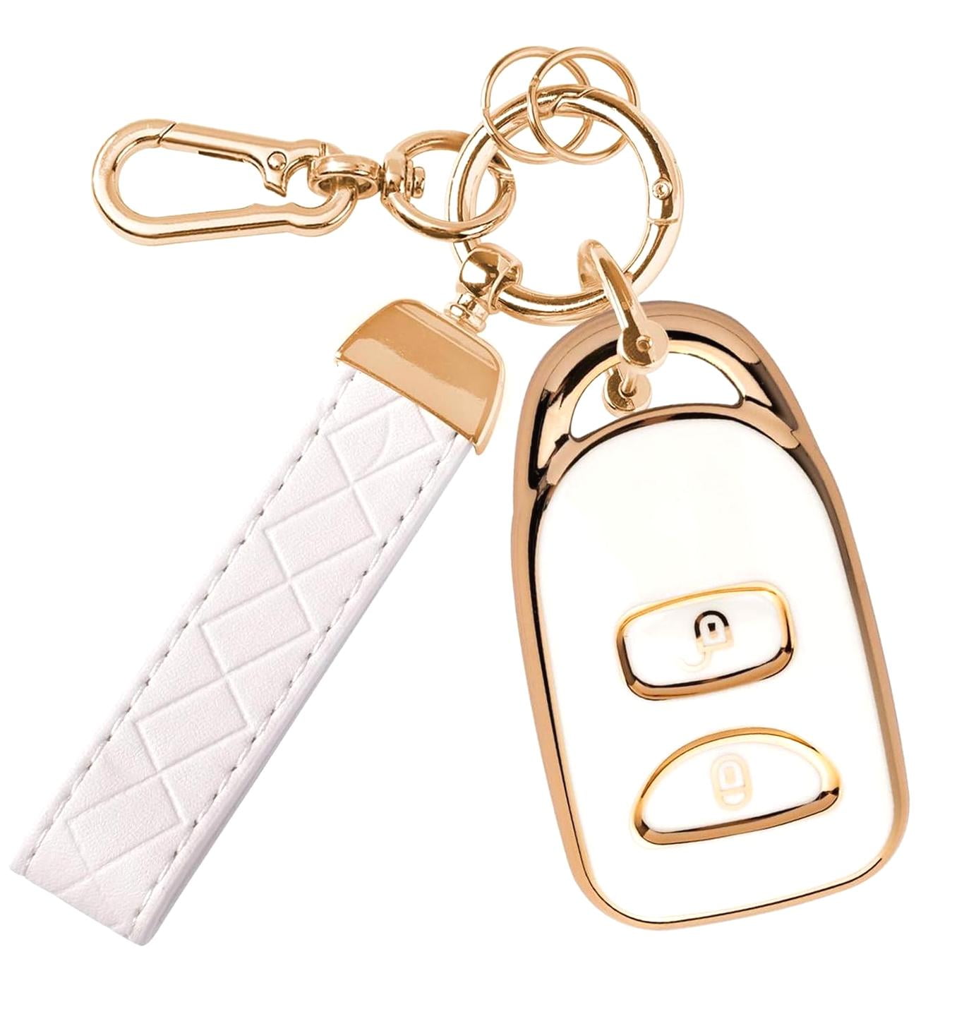 Wellsay Key Fob Cover for Elantra Sonata, Car Key Protector with Kia ...