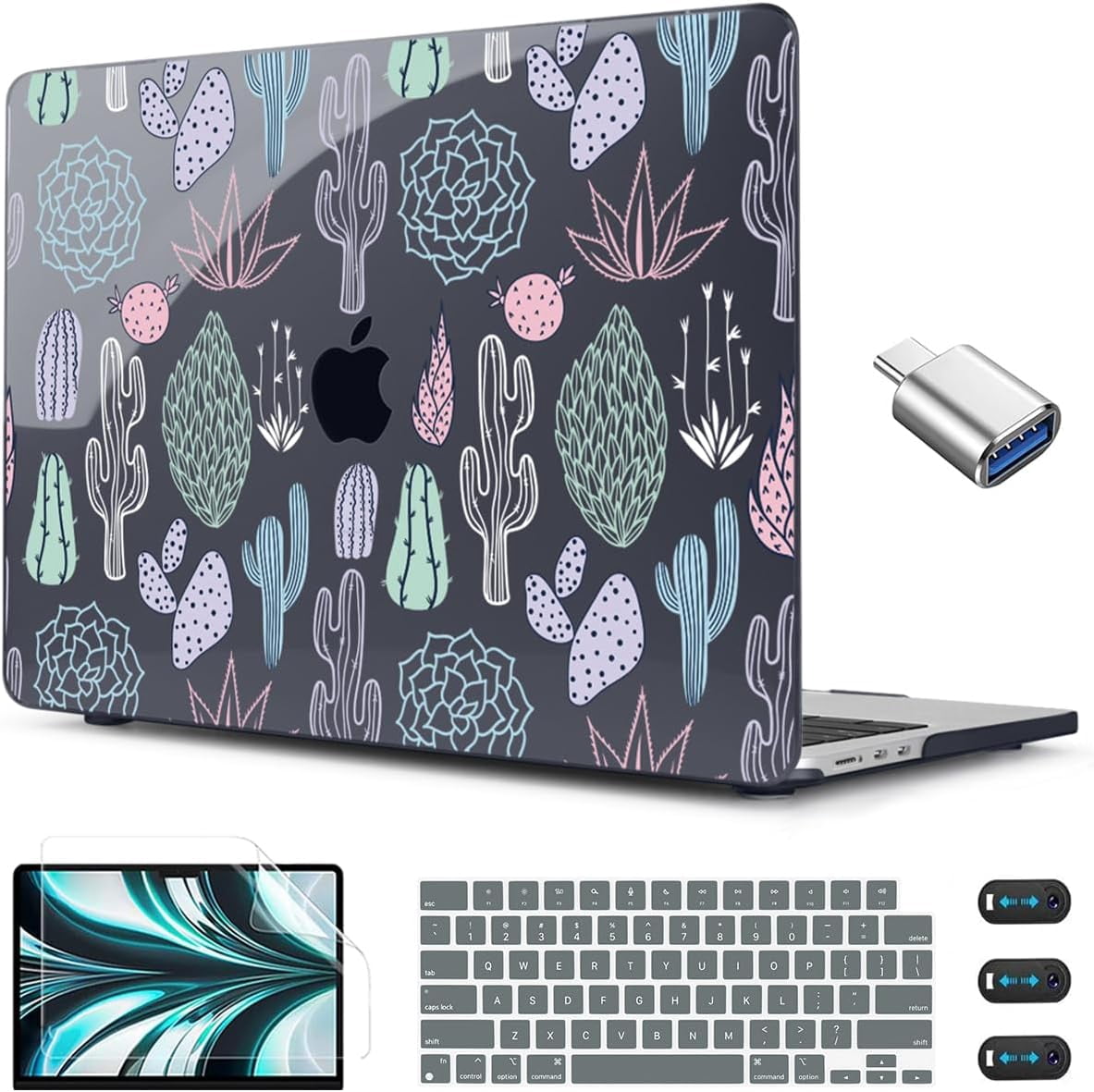 Wellsay Laptop Hard Shell Case for MacBook Air 13.6 Inch Case 2025 2024 ...