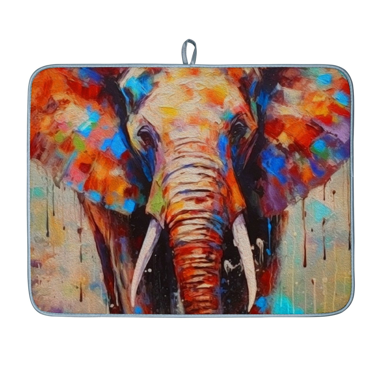 Wellsay Microfiber Dish Drying Mat for Kitchen Multicolored Elephant Dishes Mat for Kitchen Counter Dish Drying Pad with High Absorbent Dish Drainer Rack Mats for Coffee Bar 18x24in Walmart
